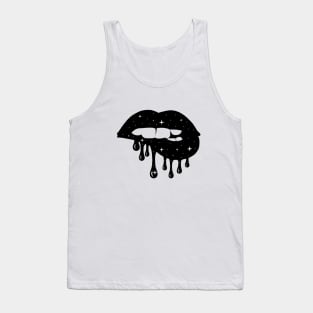 Retro Black Lip, Graphics Lips Tank Top